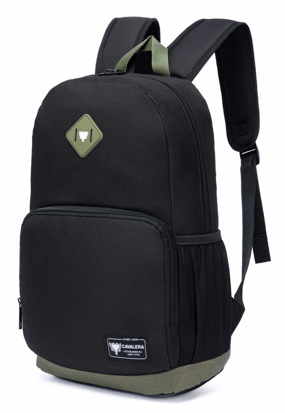Vista 3 Mochila Cavalera Bolsa Moderna Masculina Trabalho Faculdade Resistente preto Cavalera preto