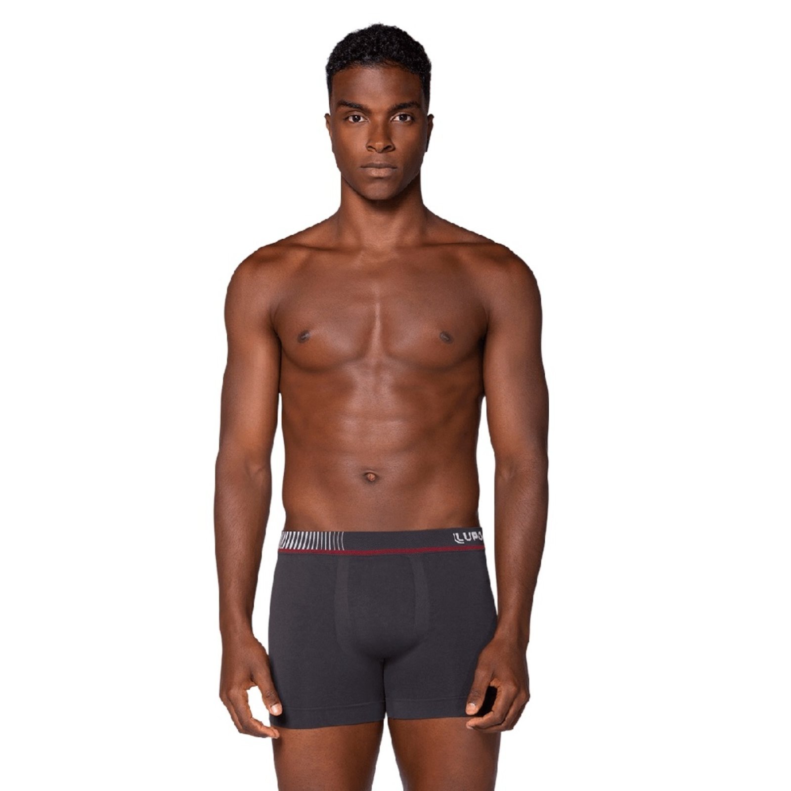 Vista 2 Cueca Lupo Boxer Microfibra Cós Traços - 0 cinza Lupo cinza
