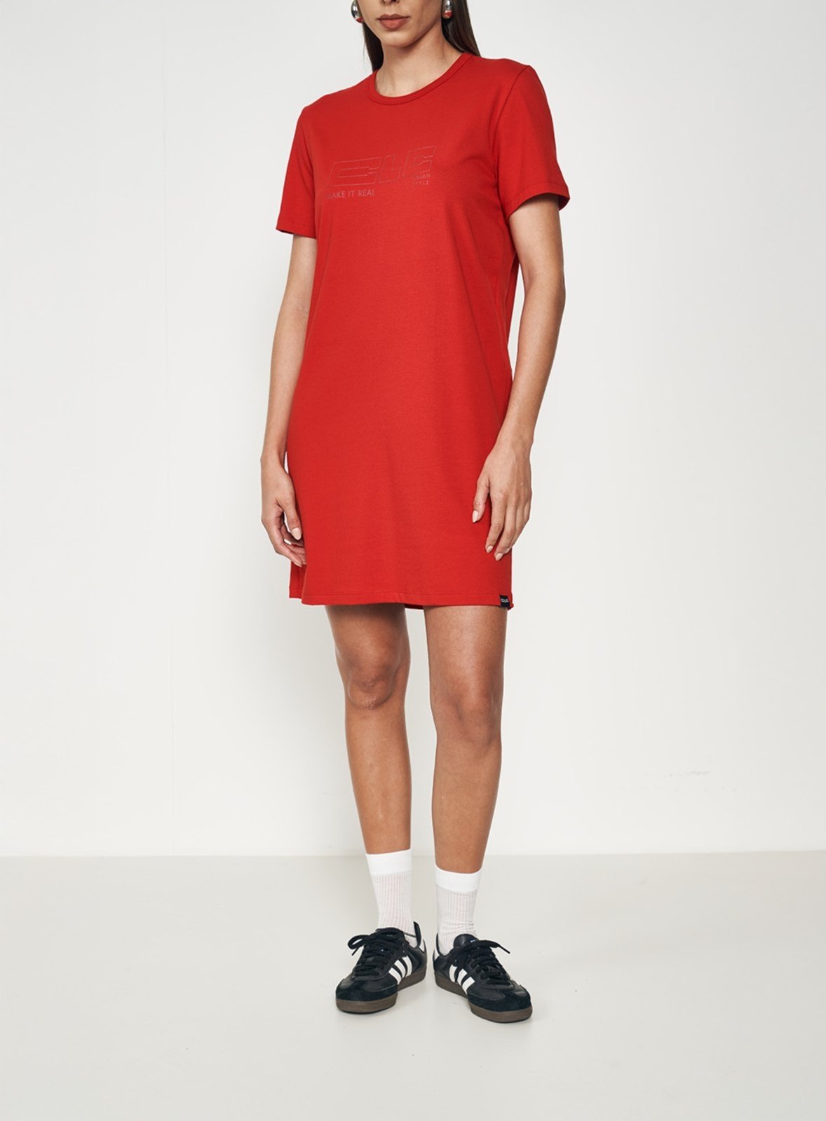 Vestido Comfort Manga Curta Colcci CLC Vermelho Sparkly