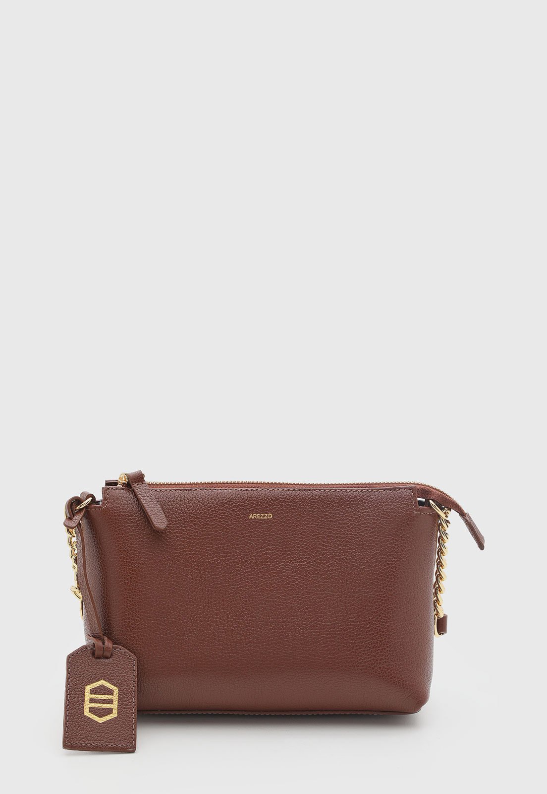 Bolsa Feminina Arezzo Couro Média Marrom