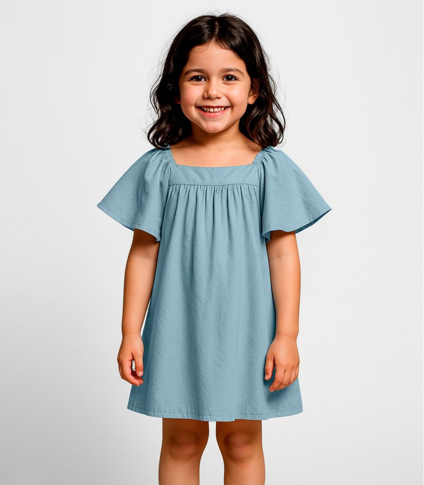 Infantil - Vestido em Viscose Infinita Cor Azul
