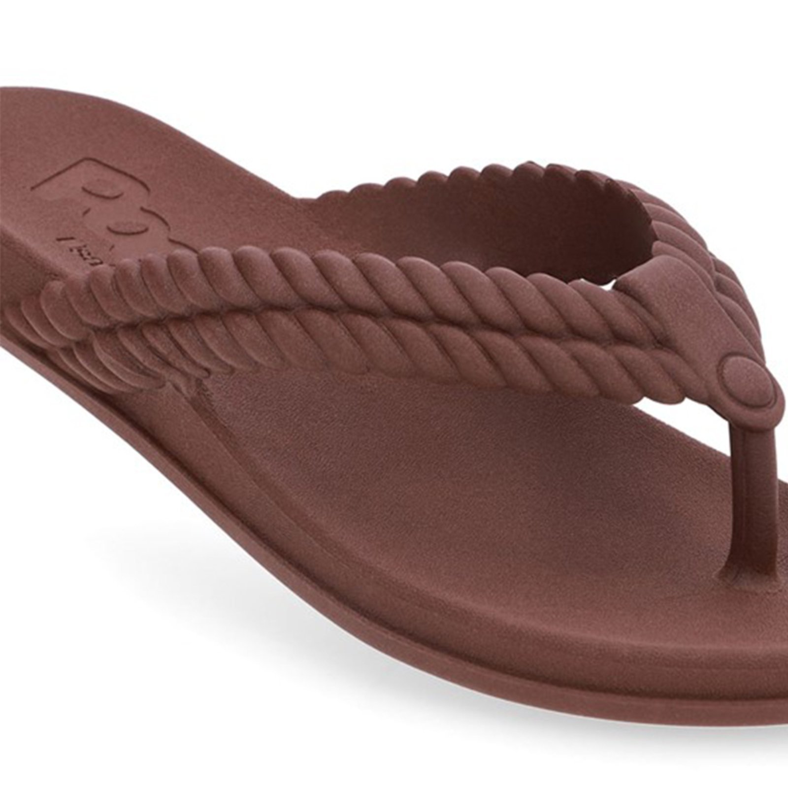 Vista 3 Chinelo Usaflex com tira de dedo trabalhada Confortável leve Moca Mousse preto Usaflex preto