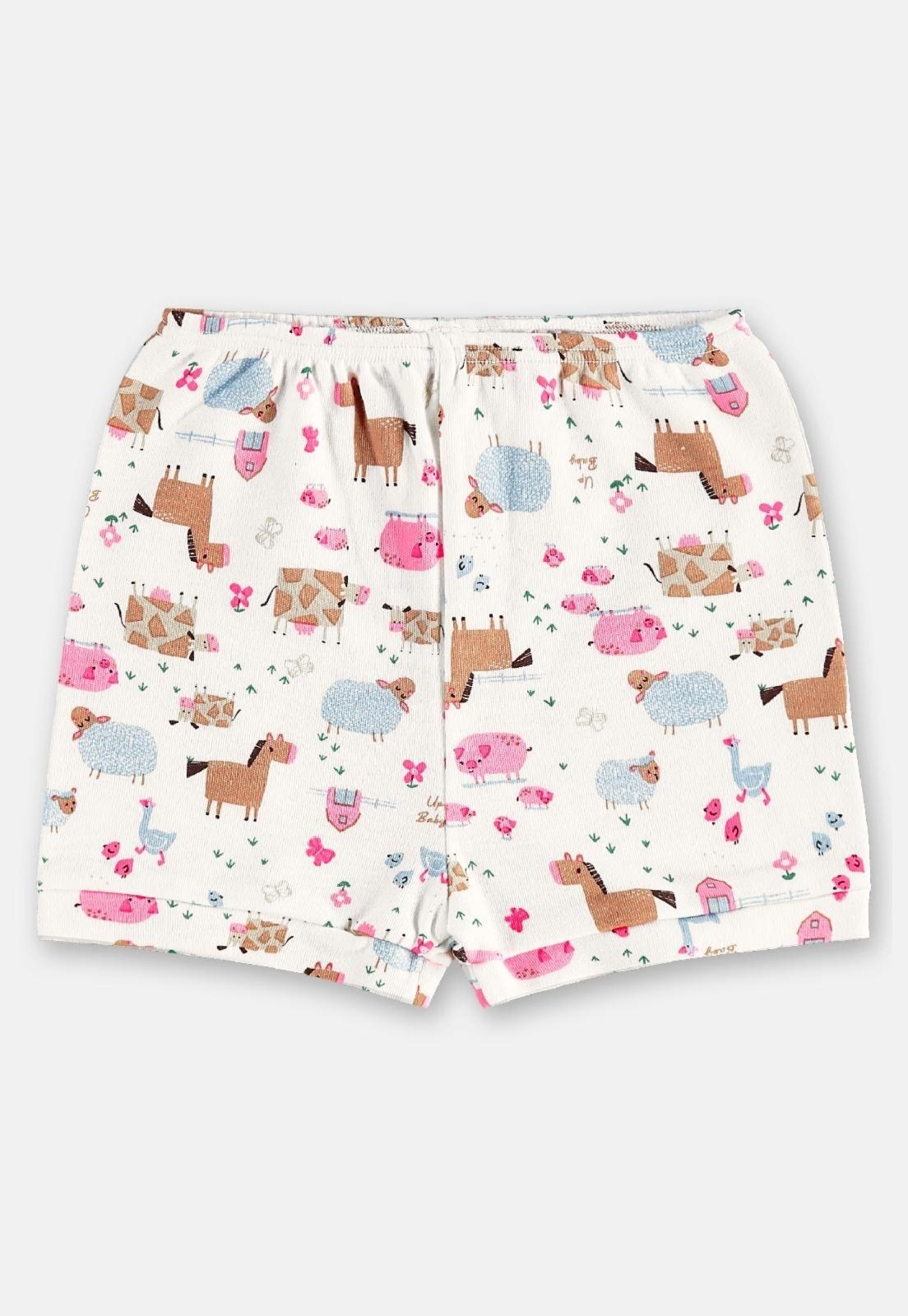 Vista 2 Infantil - Short Menina em Suedine Up Baby branco Up Baby branco