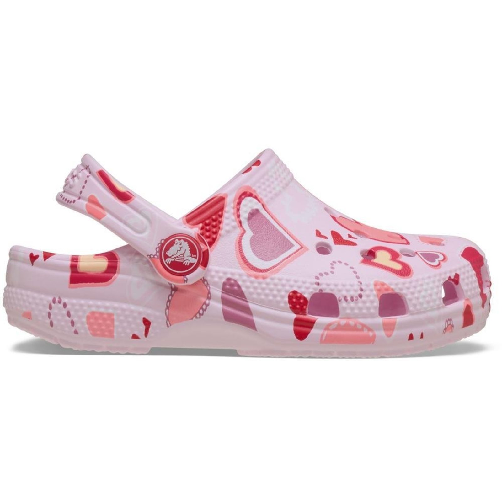 Infantil - Sandália Crocs Classic Valentines Day Clog T Pink Milk/Hearts Rosa