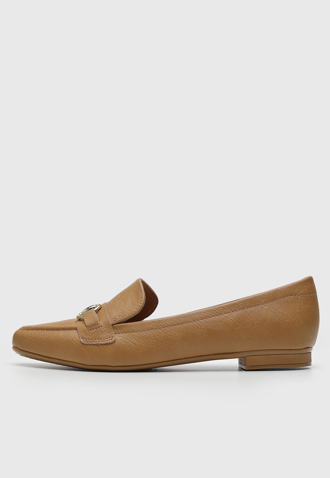 Mocassim Feminino Vizzano Detalhe Metálico Caramelo