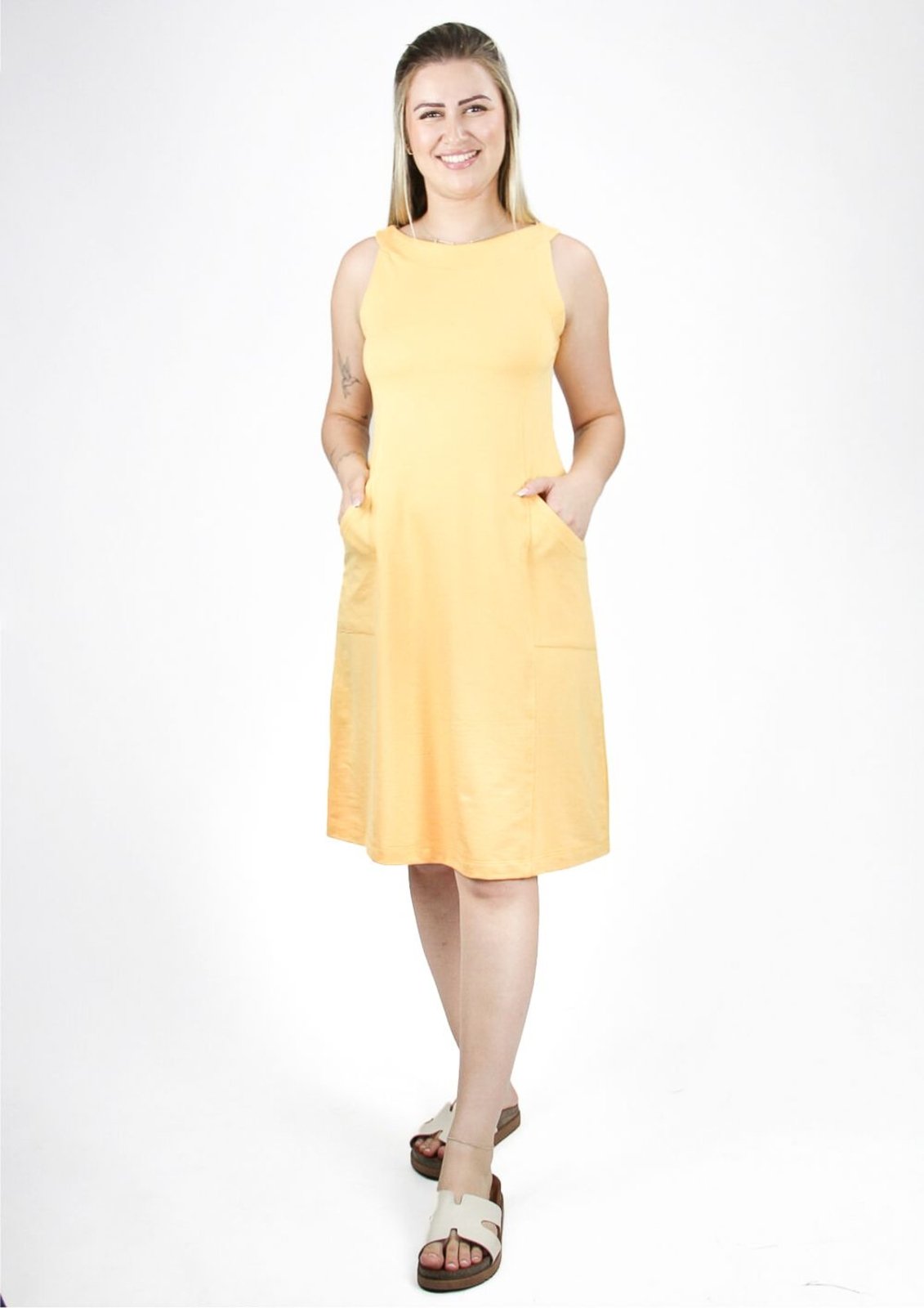 Vestido Pau a Pique Regata Básico Amarelo AMARELO – M Pau a Pique