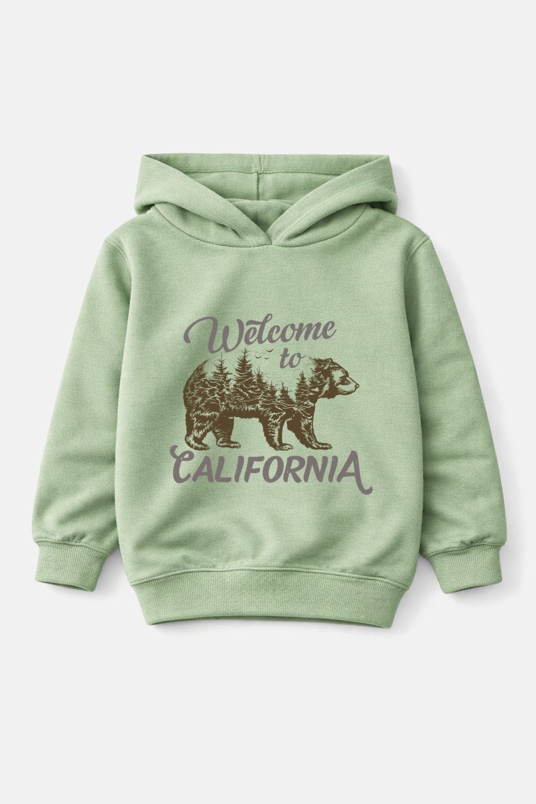 Vista 3 Infantil - Conjunto Moletom Peluciado Welcome to California Babei no Look verde Babei no Look verde