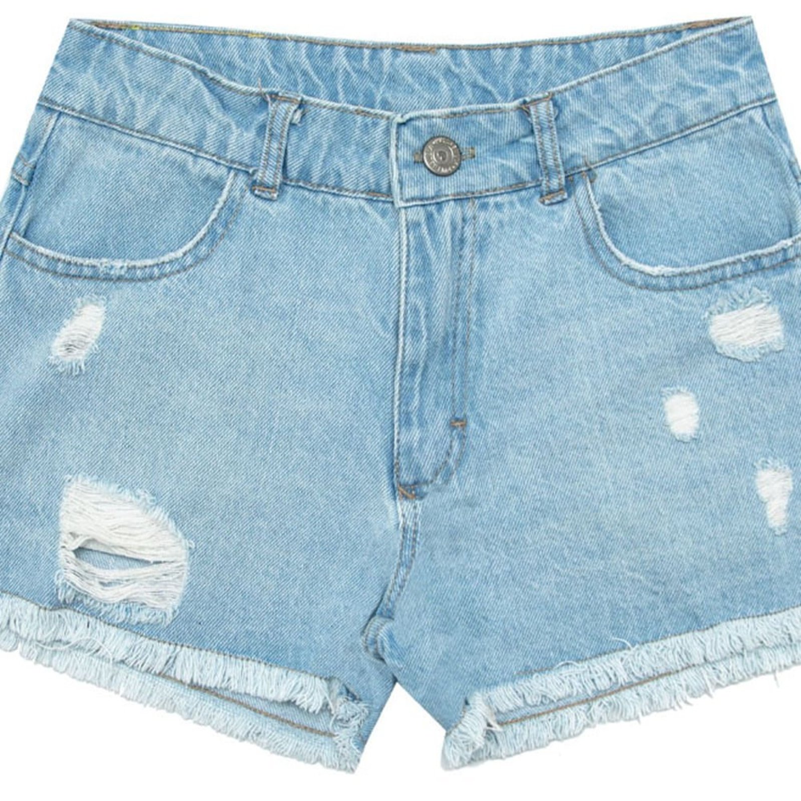 Infantil - Shorts Juvenil Menina - Indigo Claro - 49411-1114 Azul
