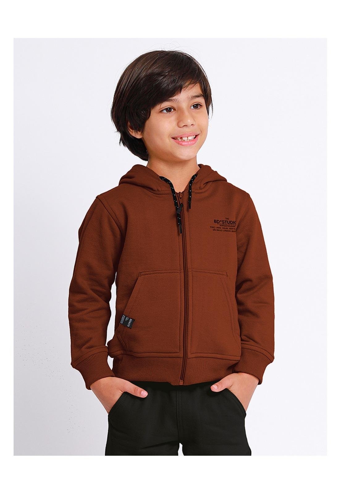 Infantil - Casaco Menino Marrom Banana Danger 10 Marrom