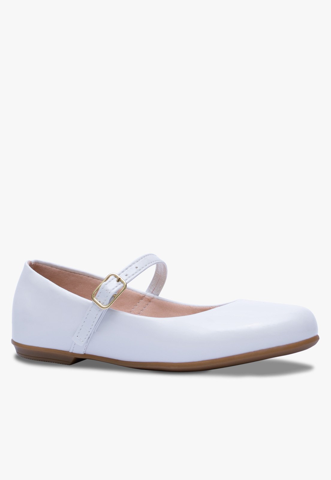 Vista 3 Infantil - Kit Cinto e Sapatilha Rasteira Pópidi Menina com branco/caramelo Pópidí branco/caramelo