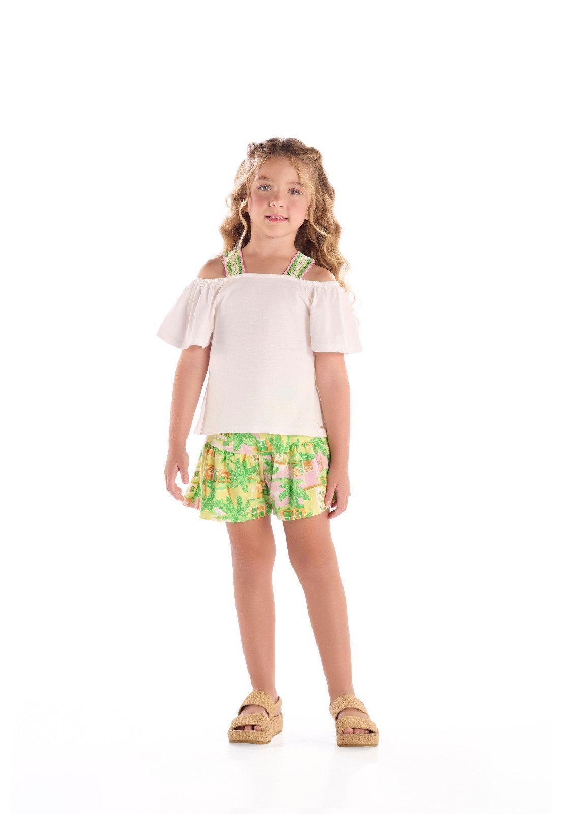 Infantil - Conjunto Bata Algodão Short Quimby Amarelo