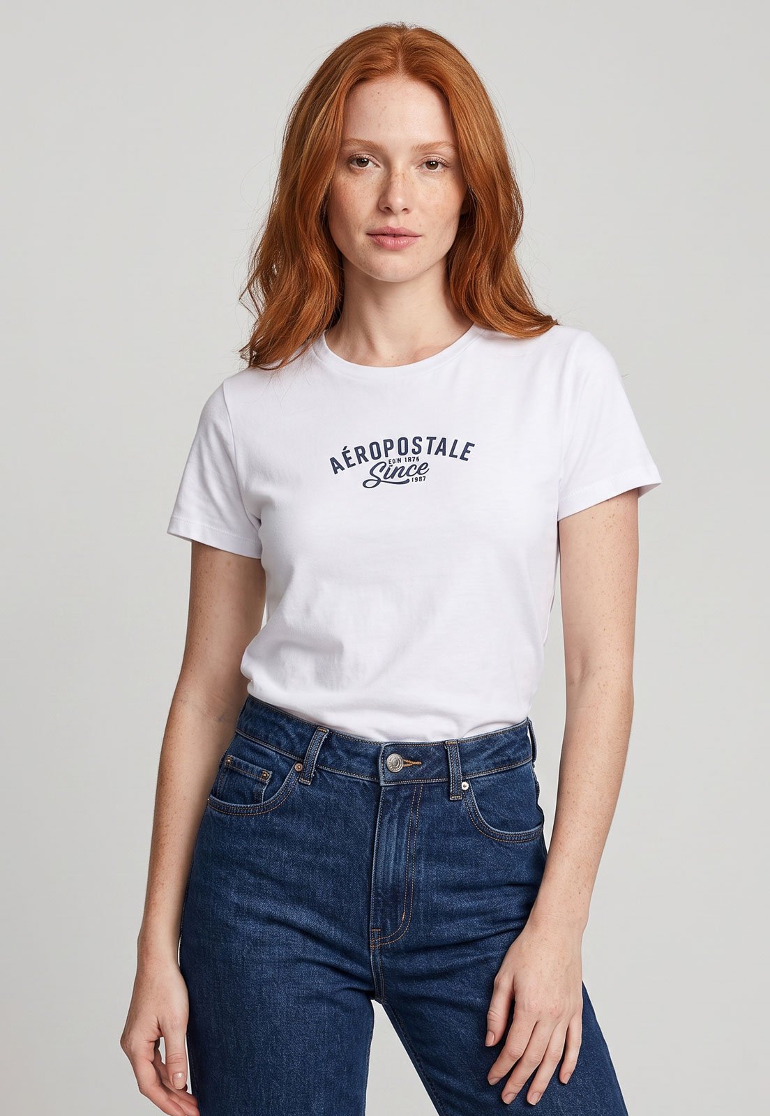 Camiseta Feminina Aeropostale Since 1987 Branca