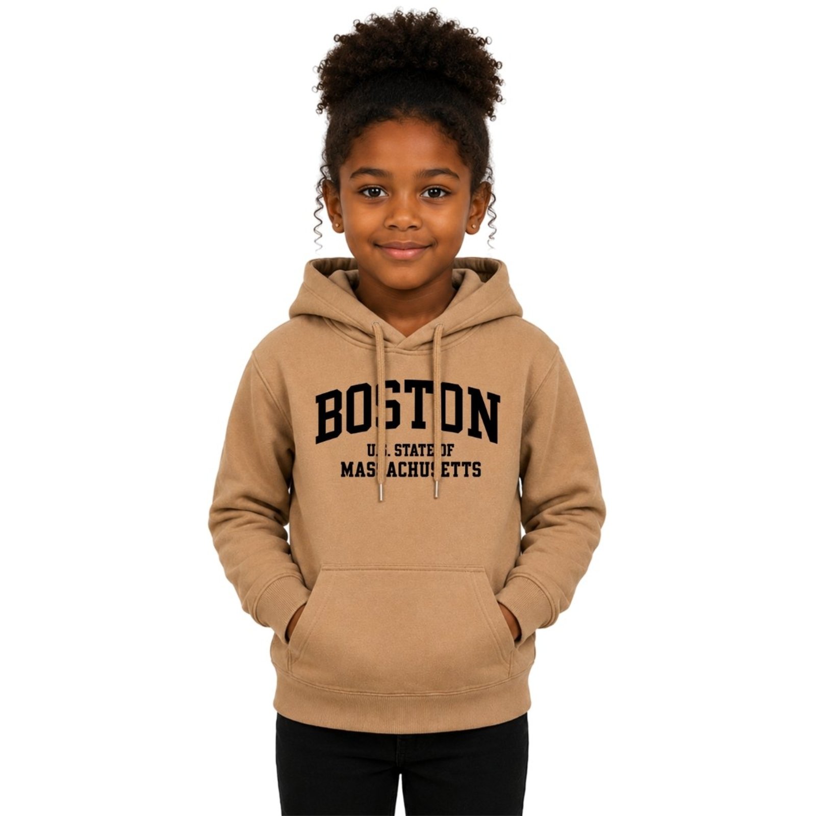 Infantil - Blusa de Moletom Com Capuz Casaco Casual Confortável Boston