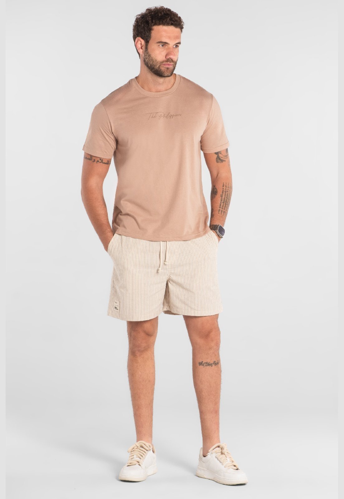 Camiseta Masculina Algodão The Philippines Marrom