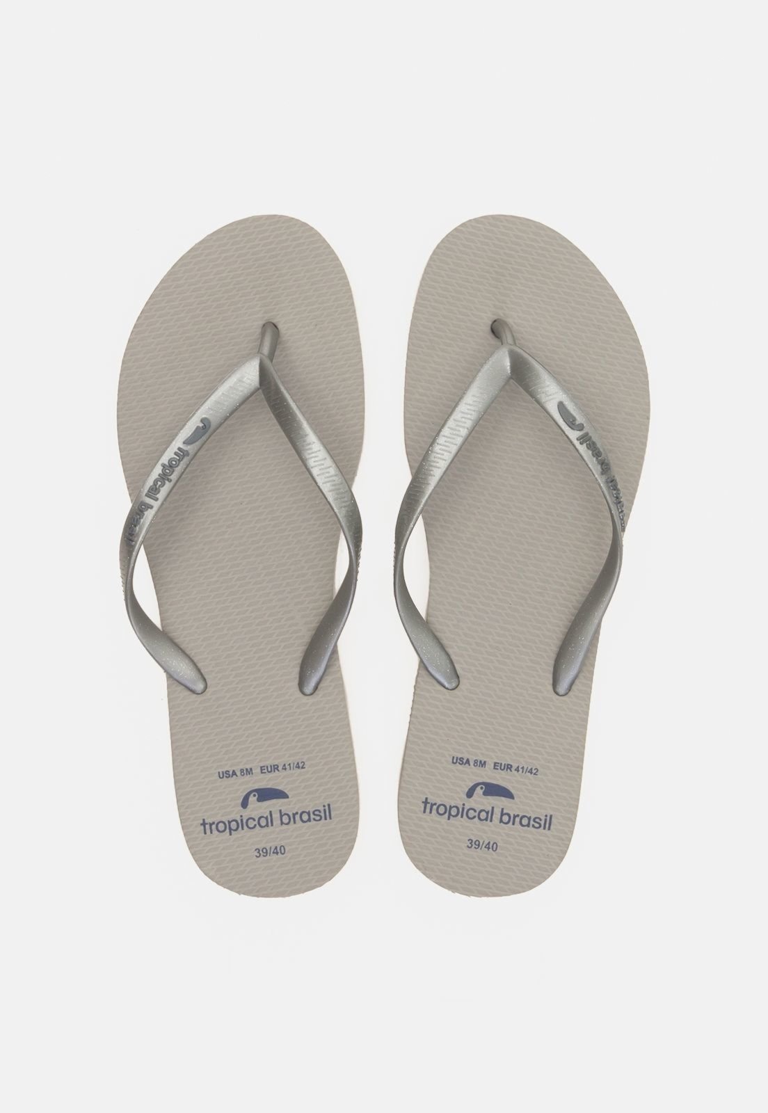 Chinelo Tropical Brasil Perolado Slim Prata