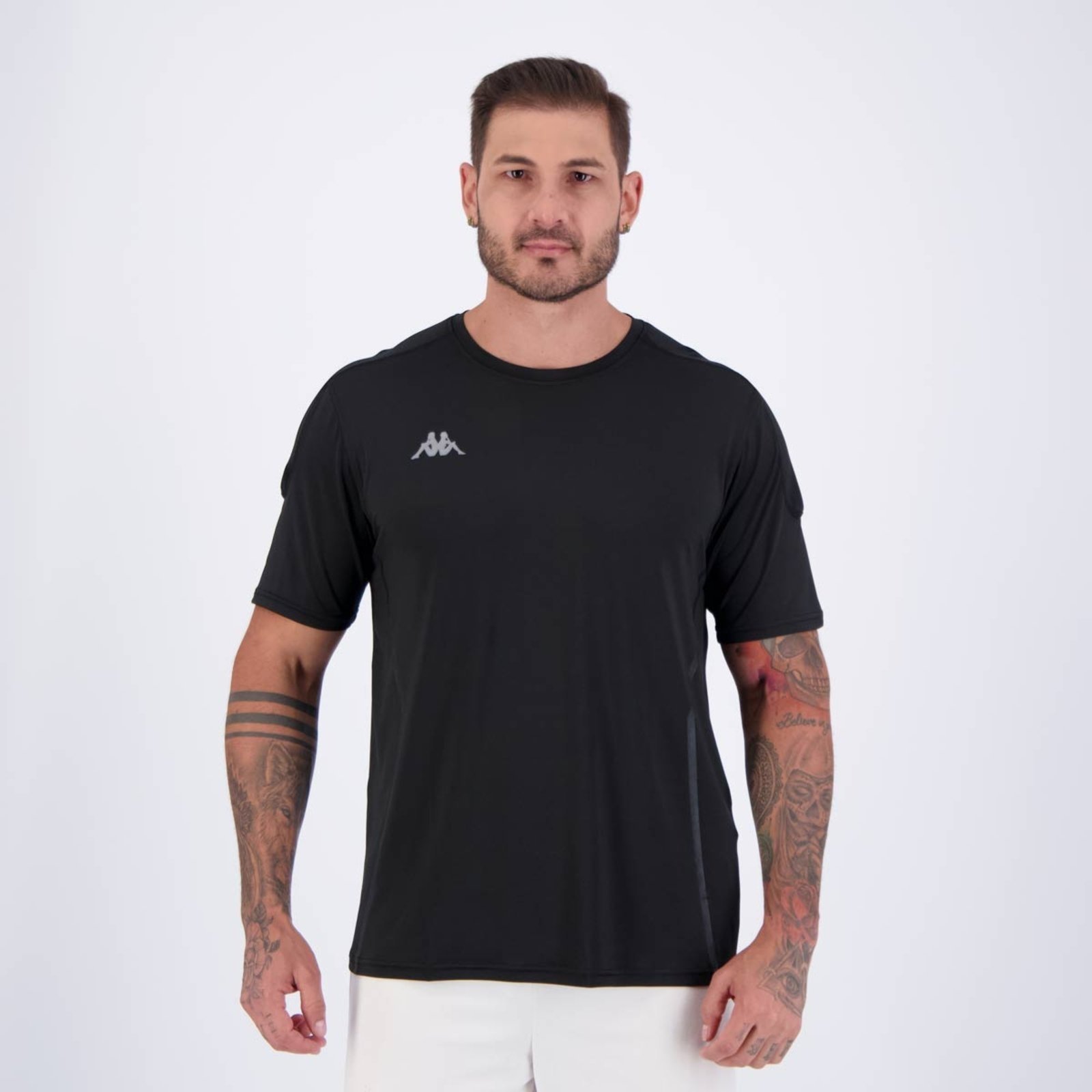 Vista 2 Camisa Kappa Tully Preta preto Kappa preto