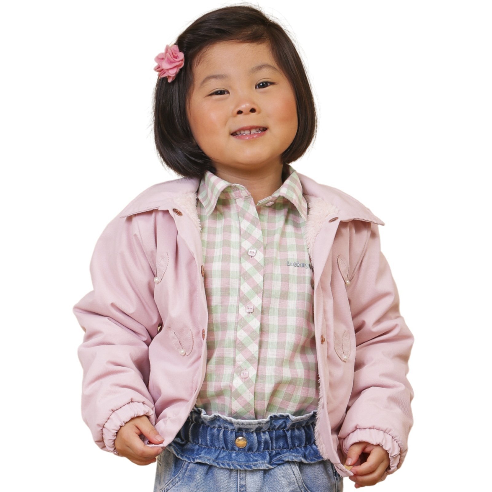 Infantil – Jaqueta Look Jeans Bomber Sarja Rosê