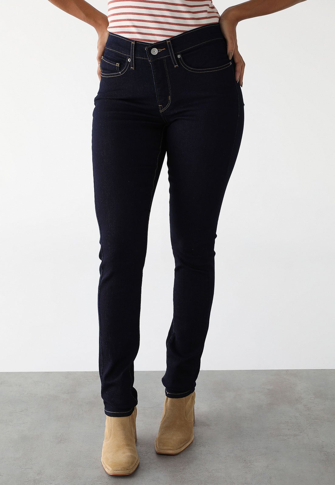 Calça Sarja Levi's 311 Shaping Skinny Logo Azul
