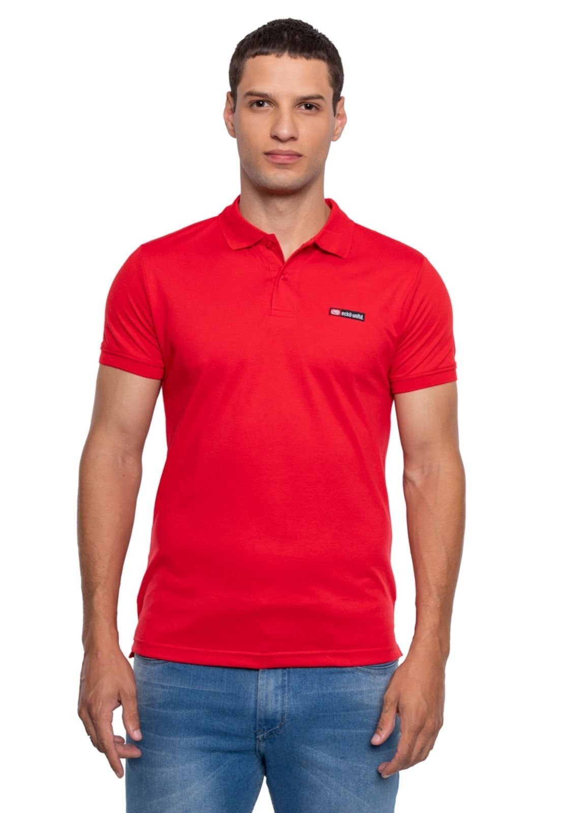 Camisa Polo Ecko Piquet Vermelha