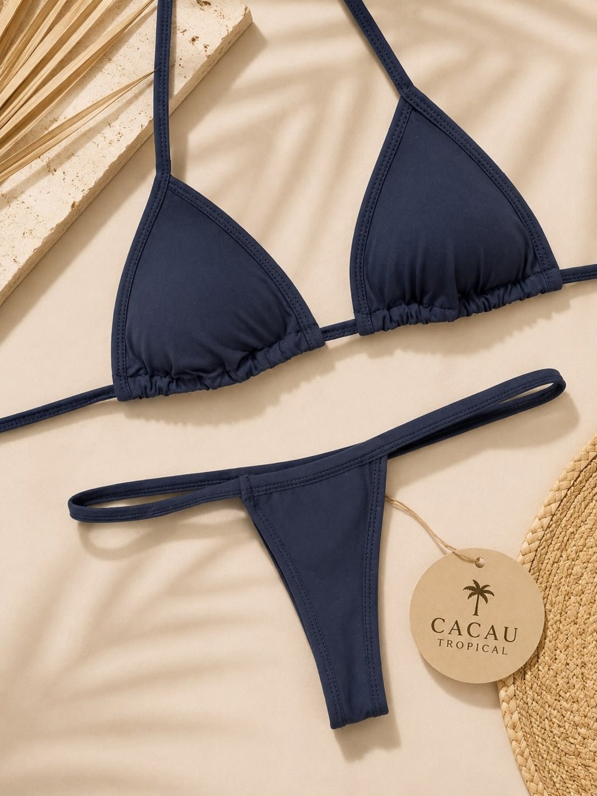 Biquíni Preto Feminino Cortininha Ajustável - Perfeito para Bronzeamento Verão Praia