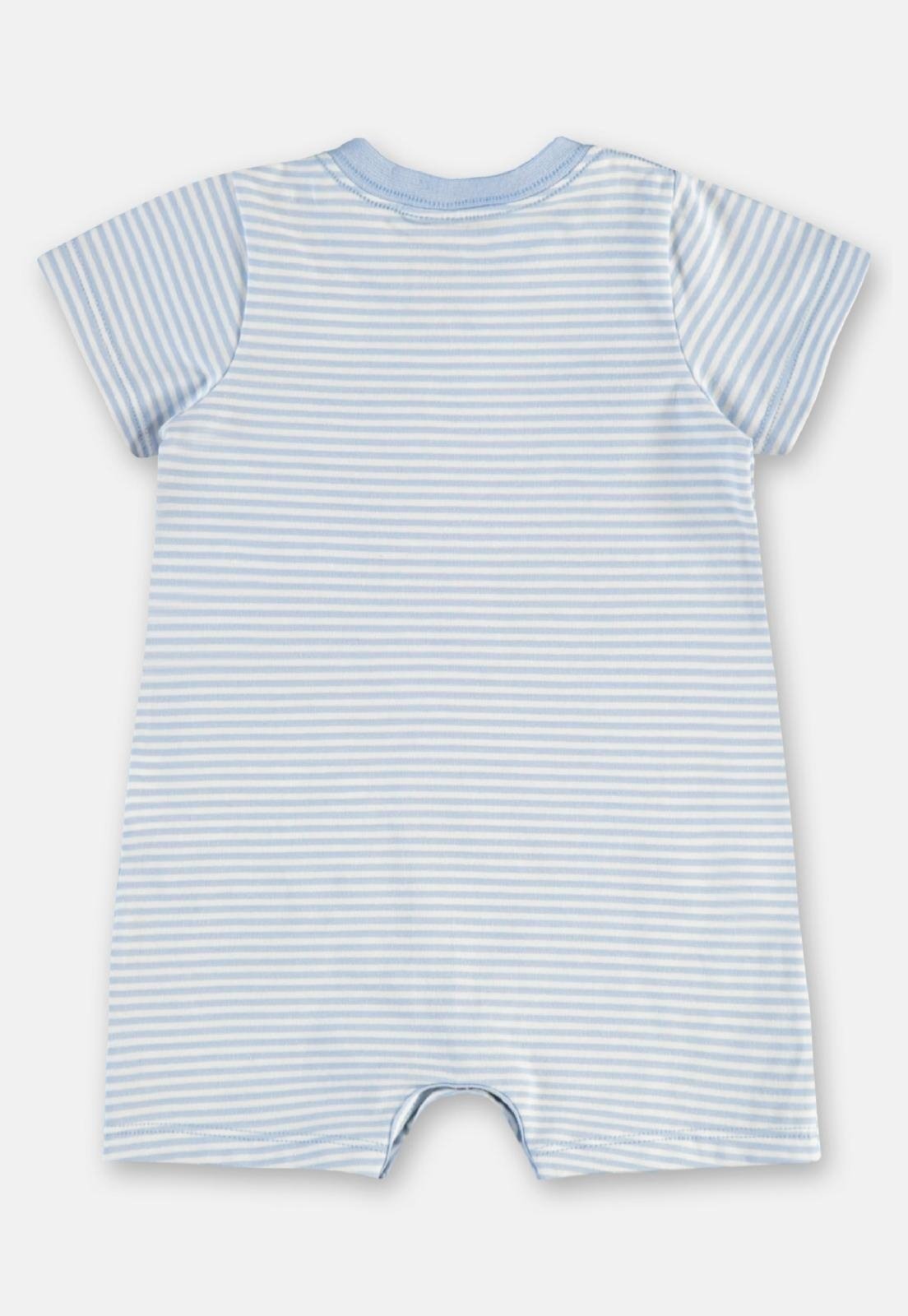 Vista 3 Infantil - Macaquinho em Cotton para Menino Up Baby azul Up Baby azul