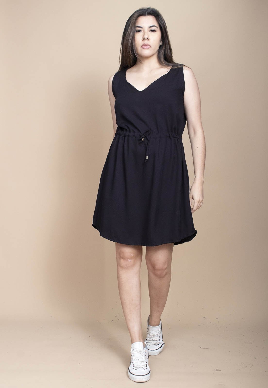 Vestido Cabanafree Plano Curto Preto