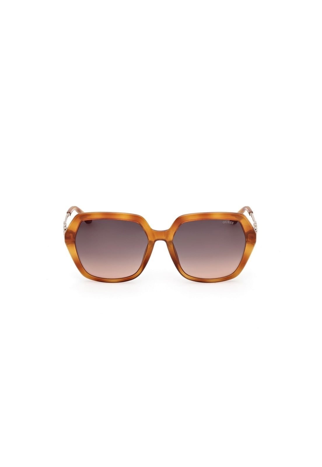 Óculos de Sol Guess Geométrico Acetato Laranja Claro