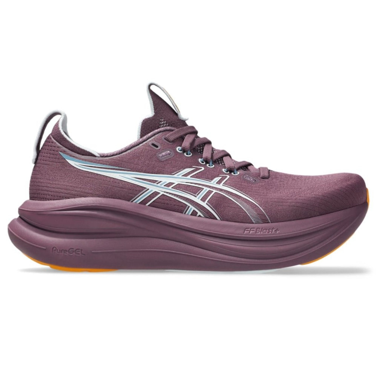 Tênis ASICS GEL Nimbus 28 - Feminino - Roxo/Azul