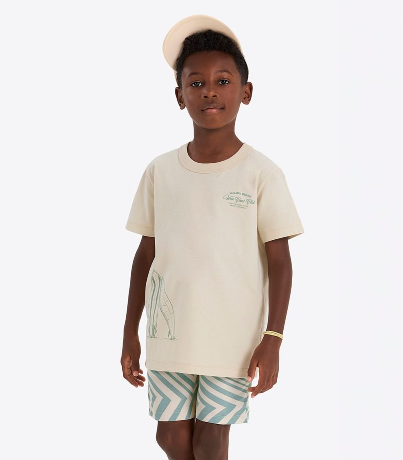 Infantil - Conjunto Verão Menino Localizada Rovi Bege