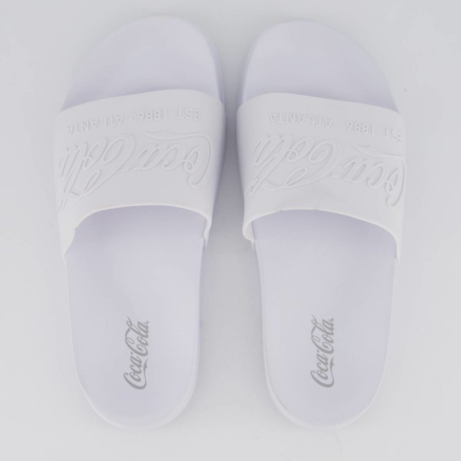 Chinelo Coca Cola Slide Coke Bold Branco