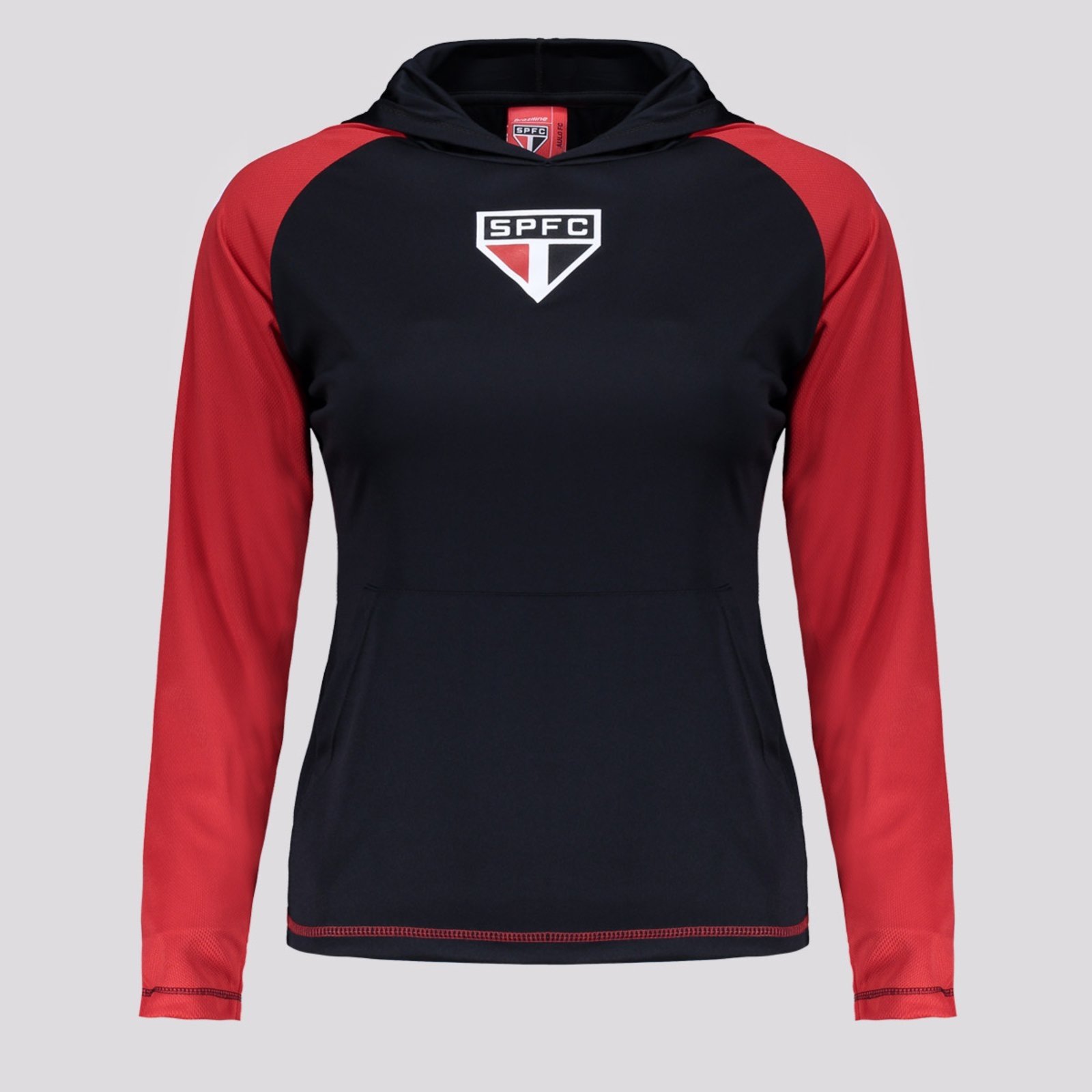 Camisa Manga Longa São Paulo Laçado Feminina Preta