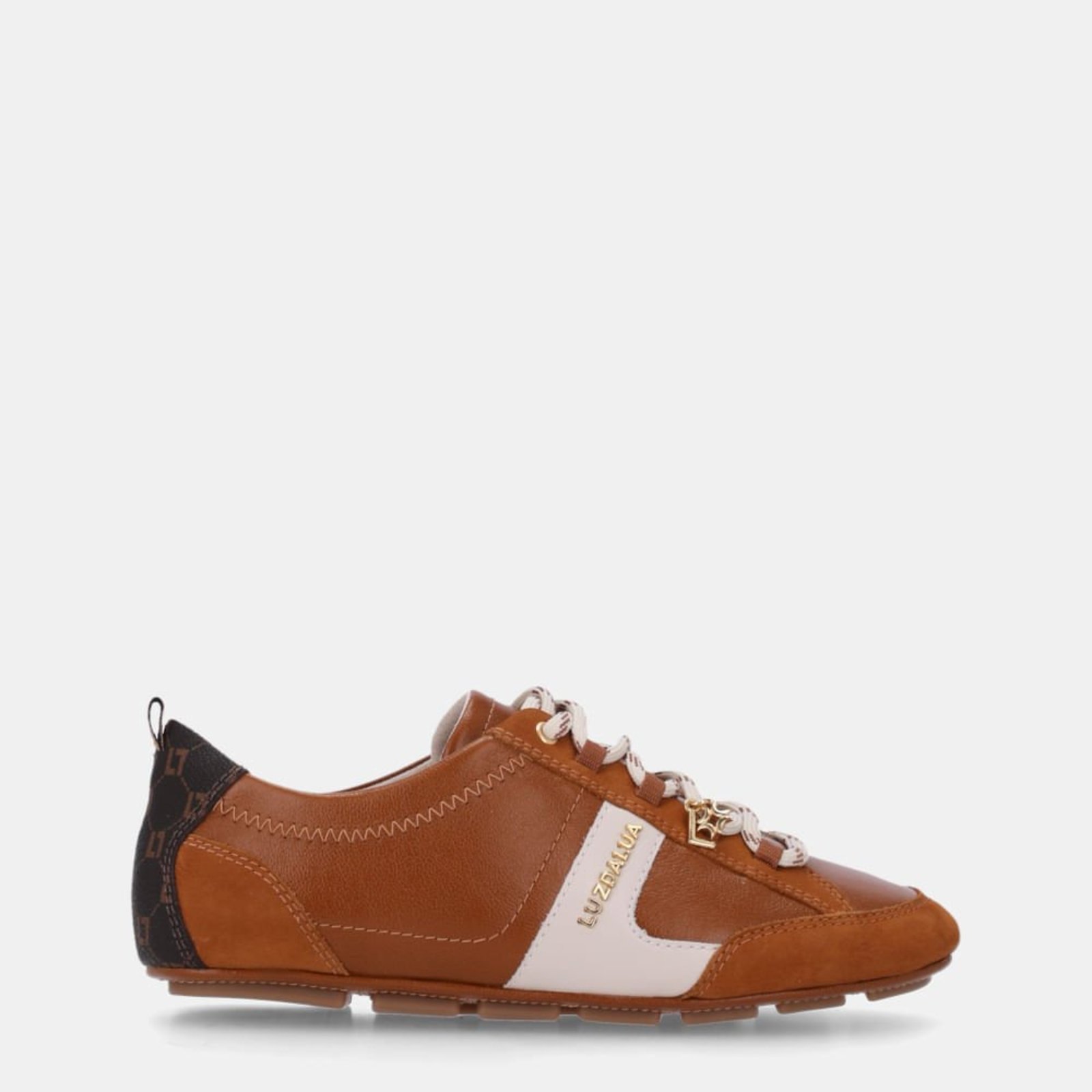 Tênis Bison Caramelo E Monograma Mocca - 61050001 Luz da Lua
