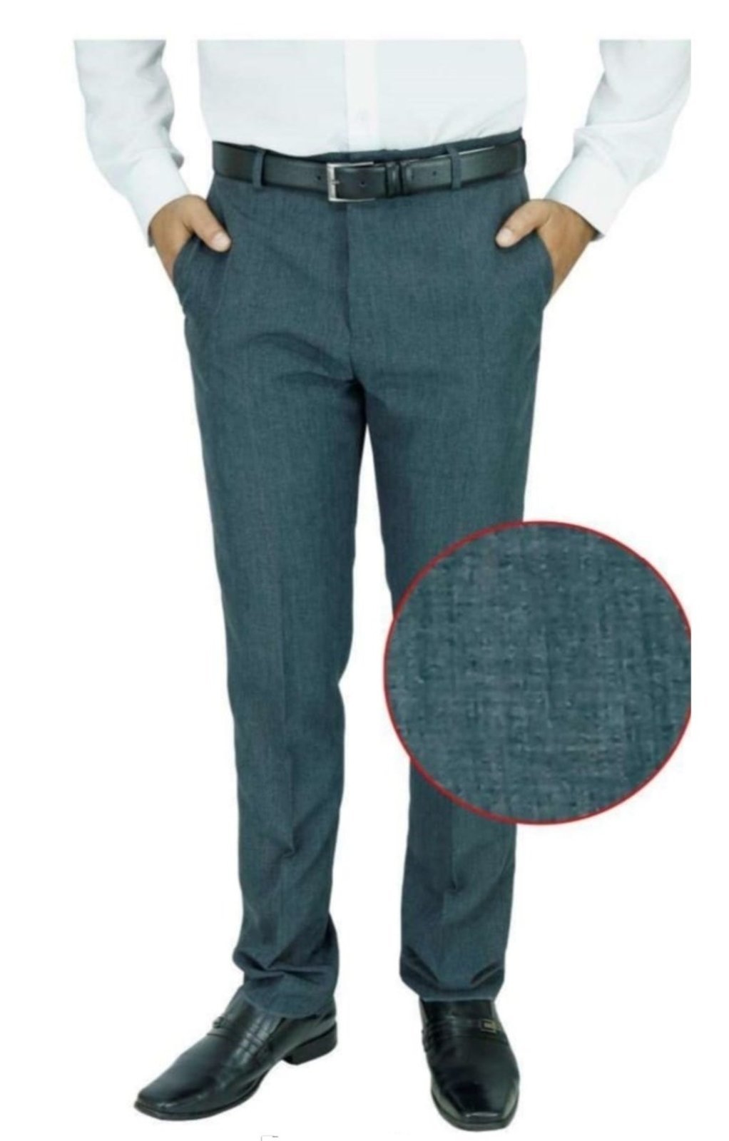Calça Social Alfaiataria Amil Semi Slim Mesclado Luxuoso Lançamento Preto