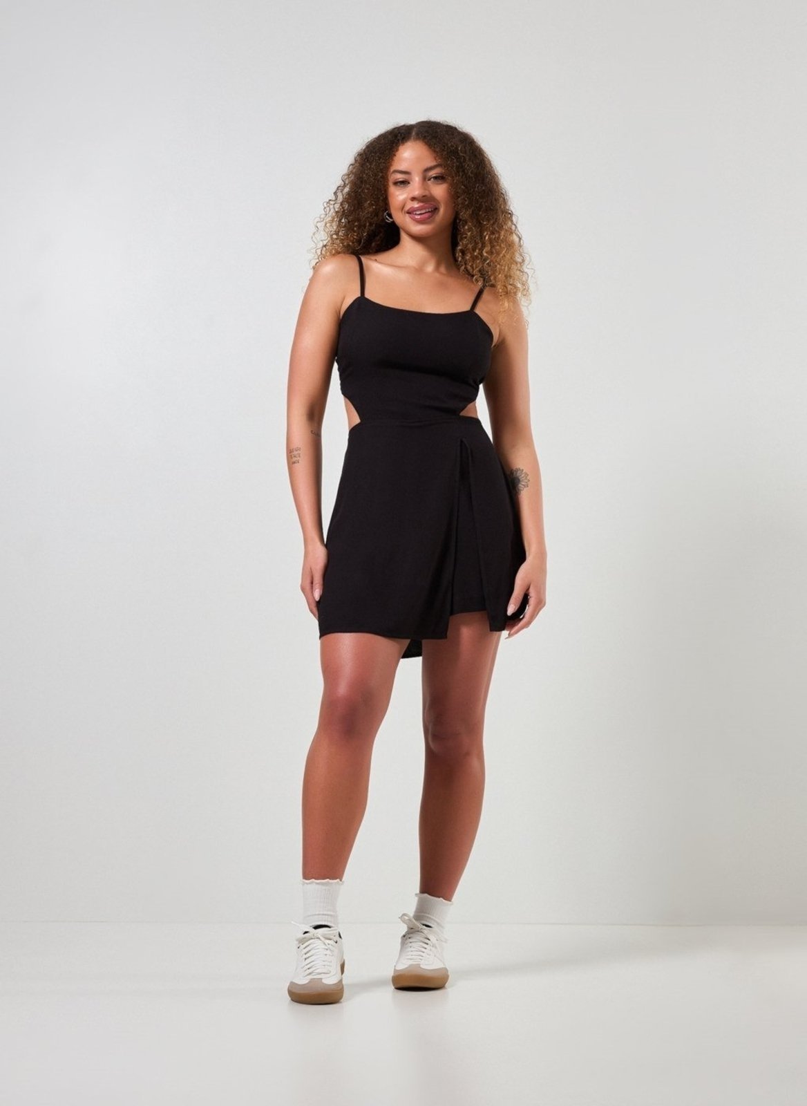 Vista 3 Vestido Macaquinho Curto Com Fenda Youcom multicolorido Youcom multicolorido