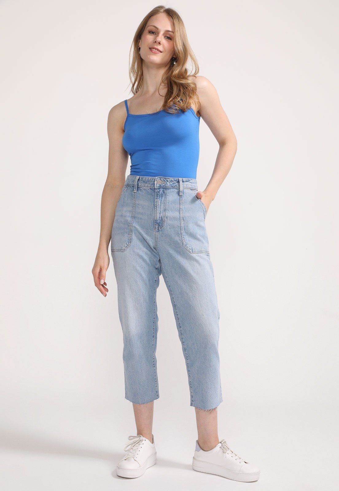 Regata Alcinha D Bell Outlet Fashion Basica Azul