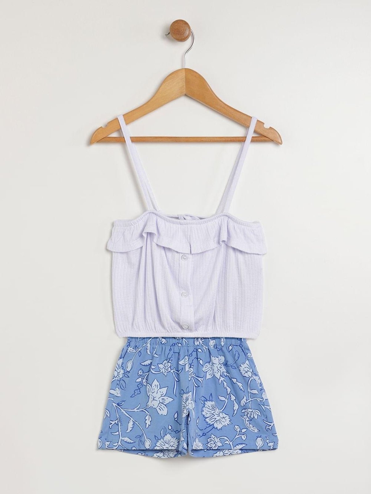 Infantil - Conjunto Curto Para Menina - BRANCO