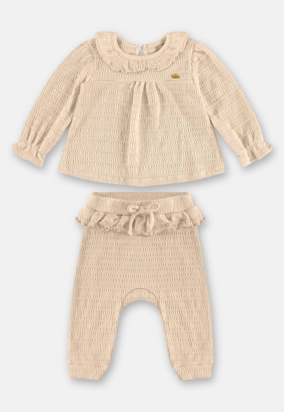 Infantil - Conjunto com Blusa e Calça para Menina Up Baby Off-White