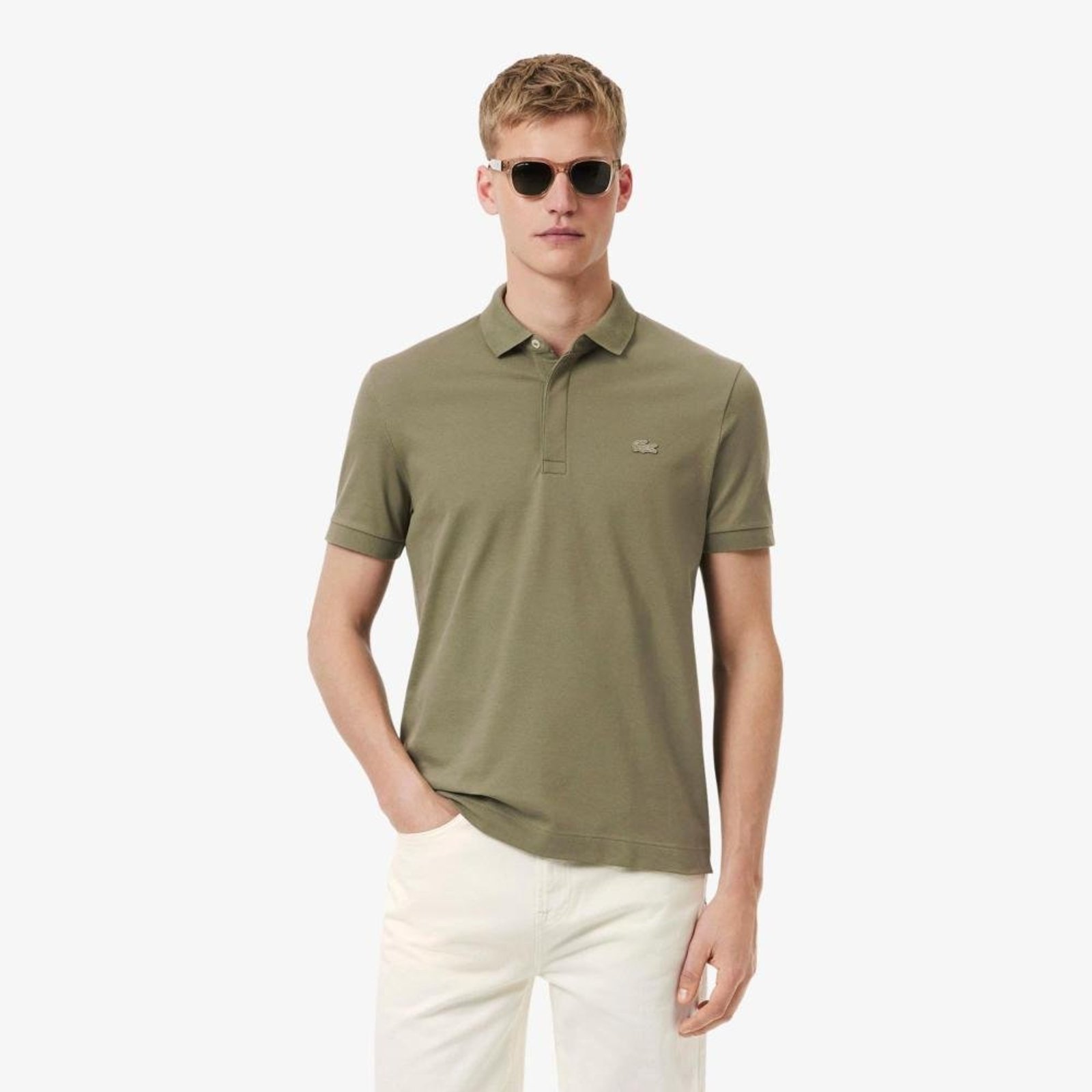 Polo Regular Fit Paris em Piqué Stretch Verde