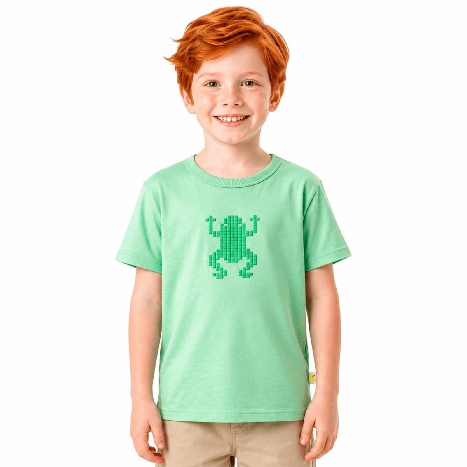 Infantil - Camiseta Menino Sapo Kiwi Novo Alphabeto