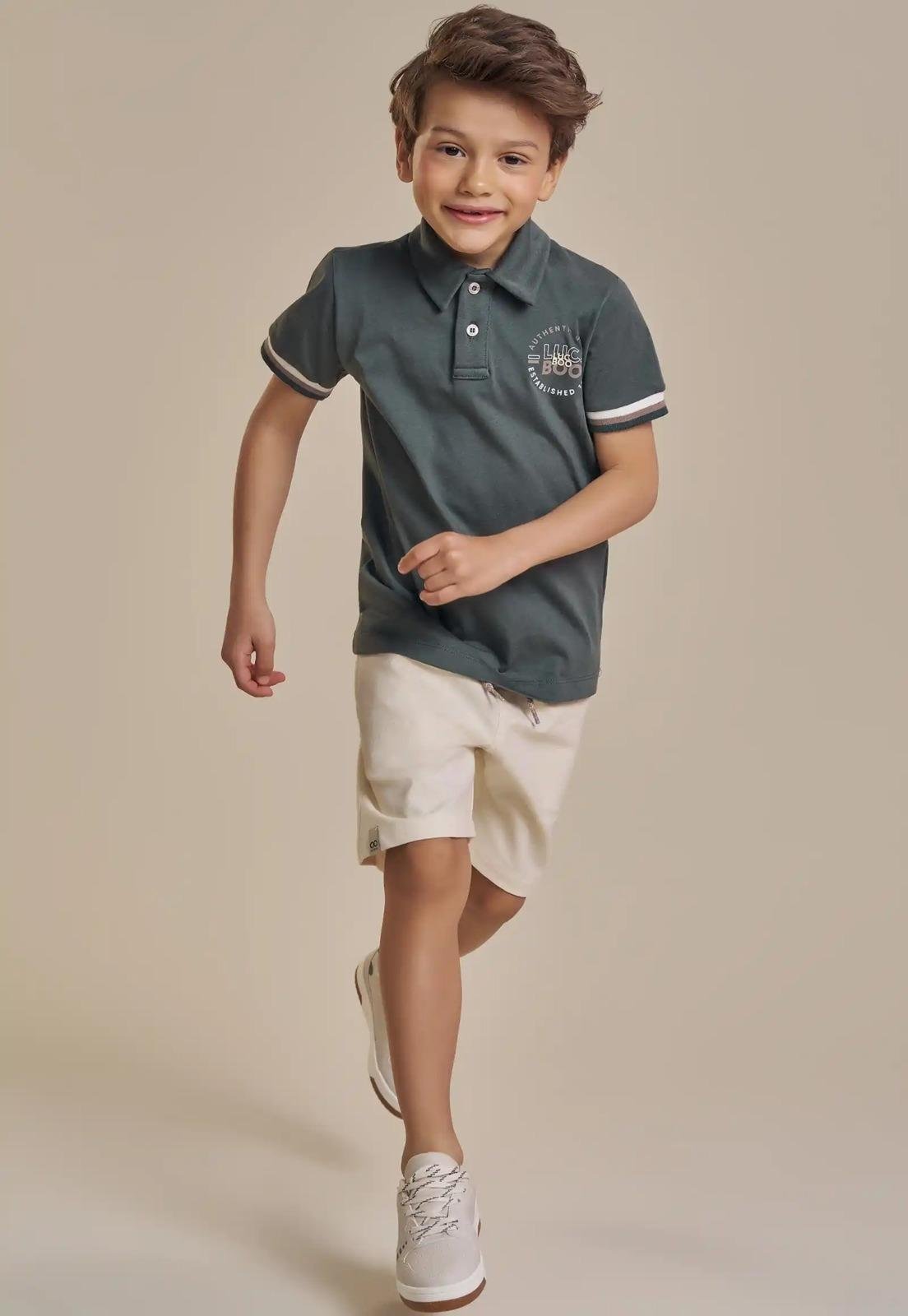 Infantil - Conjunto Menino Polo Verde LucBoo 4 Verde