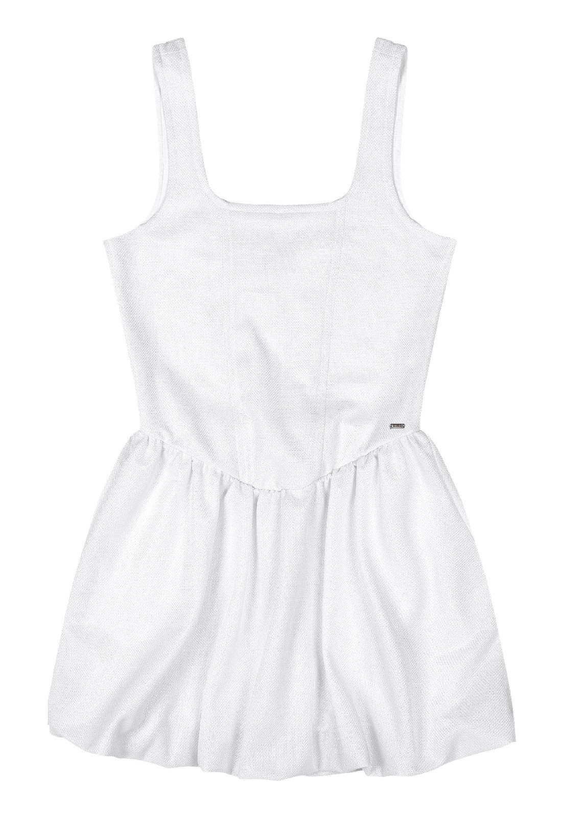 Vista 3 Infantil - Vestido Balonê Tecido Brilho Gloss preto Gloss preto