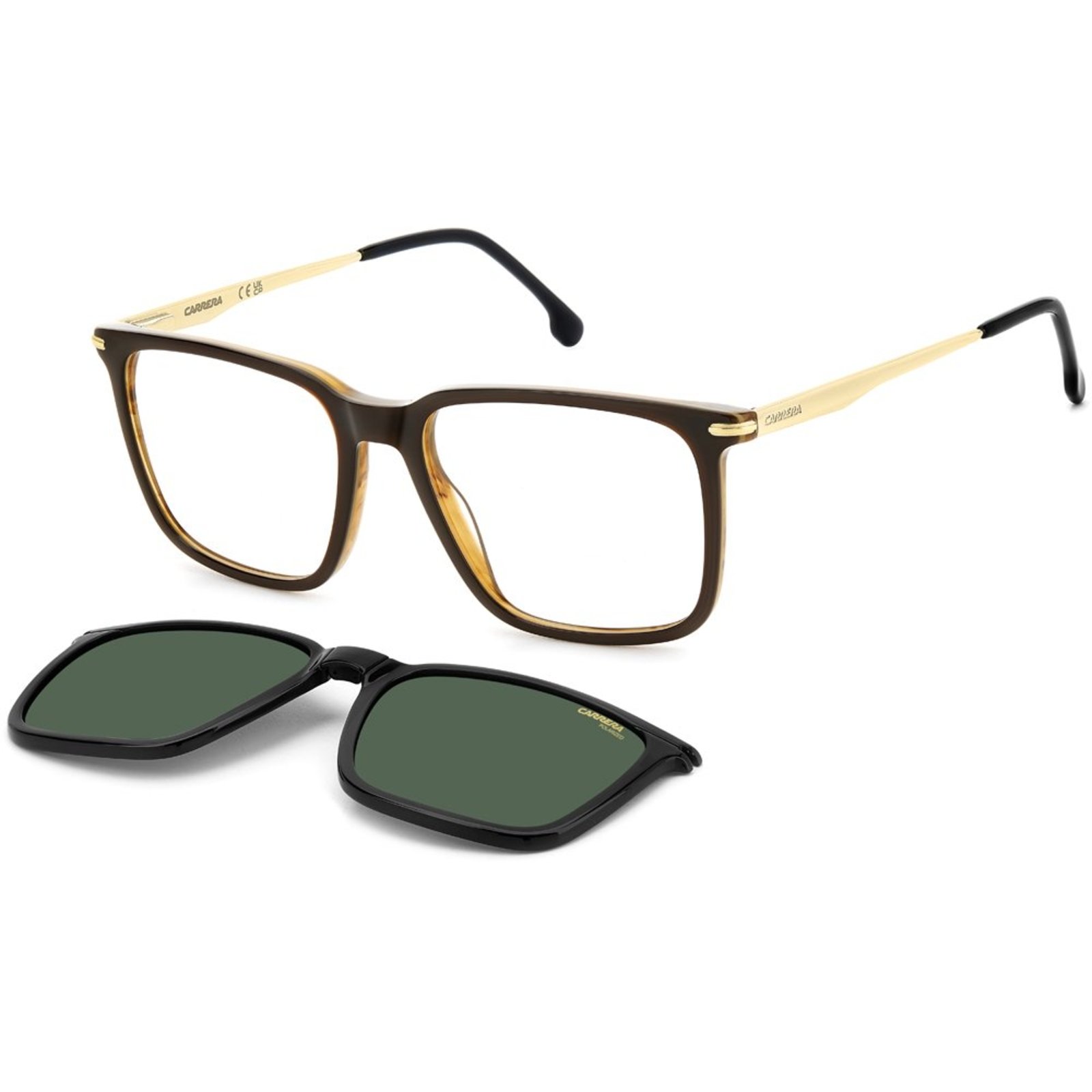 Óculos de Sol Carrera Clip On 357C EX4 5417 Marrom Masculino
