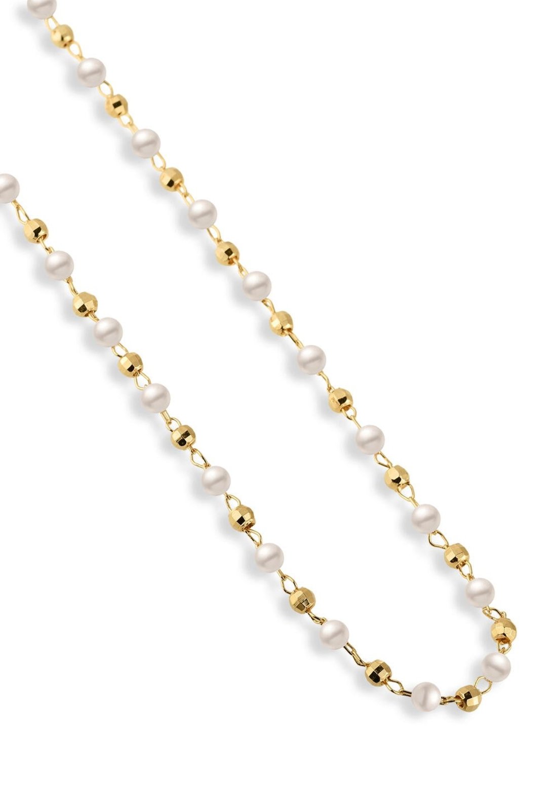 Vista 2 Colar Semijoia Com Pérolas E Bolinhas Douradas Banhado A Ouro 18K Co STORE ORA SEMIJOIAS dourado