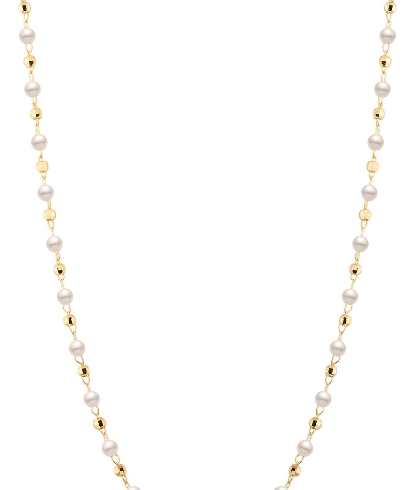 Vista 3 Colar Semijoia Com Pérolas E Bolinhas Douradas Banhado A Ouro 18K Co STORE ORA SEMIJOIAS dourado