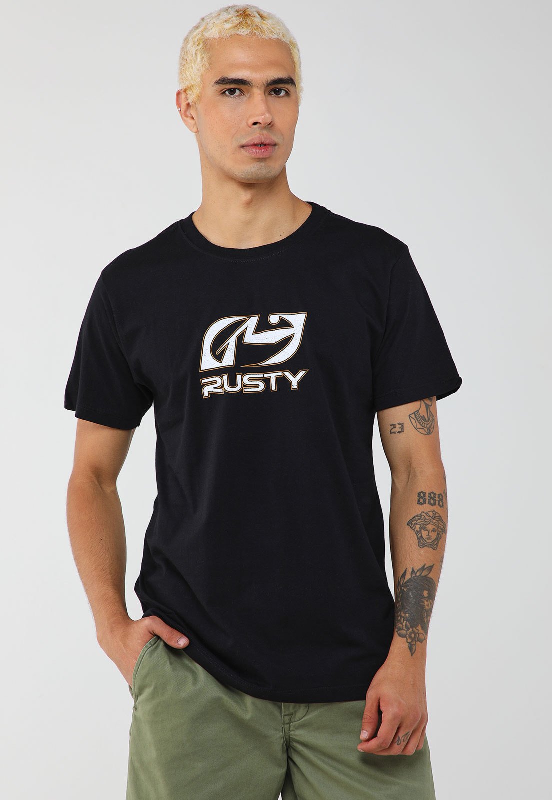 Camiseta Masculina Rusty Silk Turning Preta
