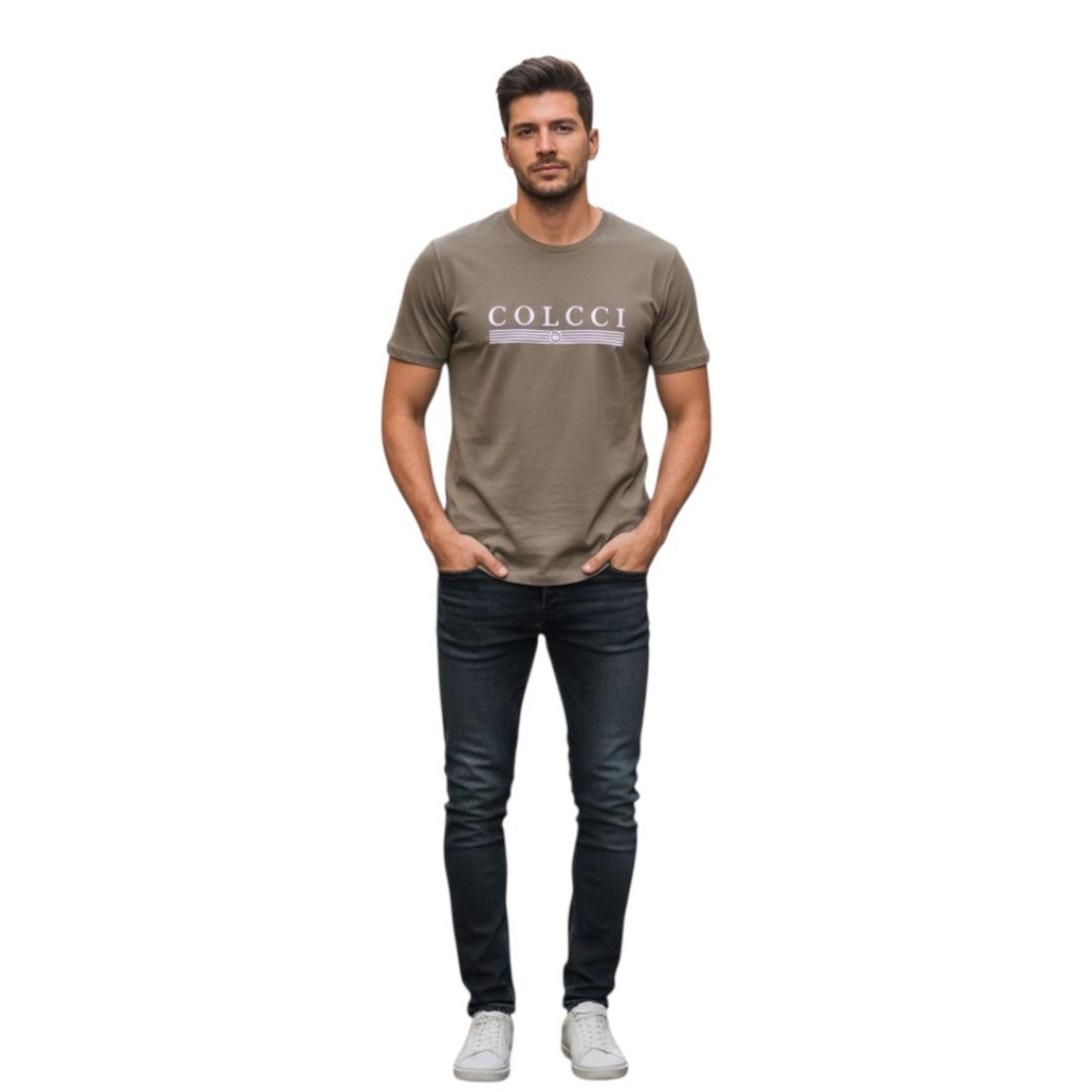 Camiseta Colcci Bege Cinzas