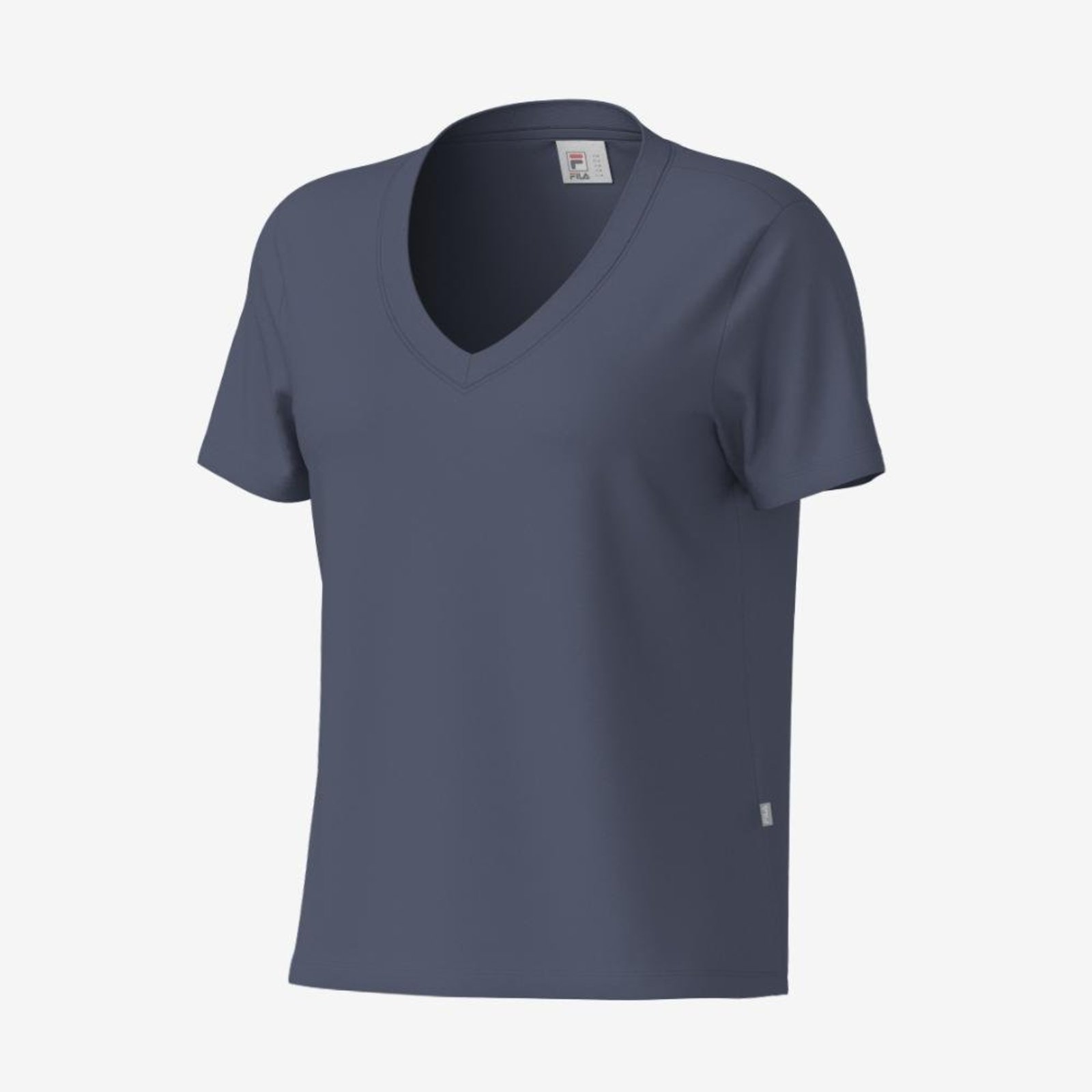 Camiseta Fila Regular V Basic Classic Feminina Azul Marinho