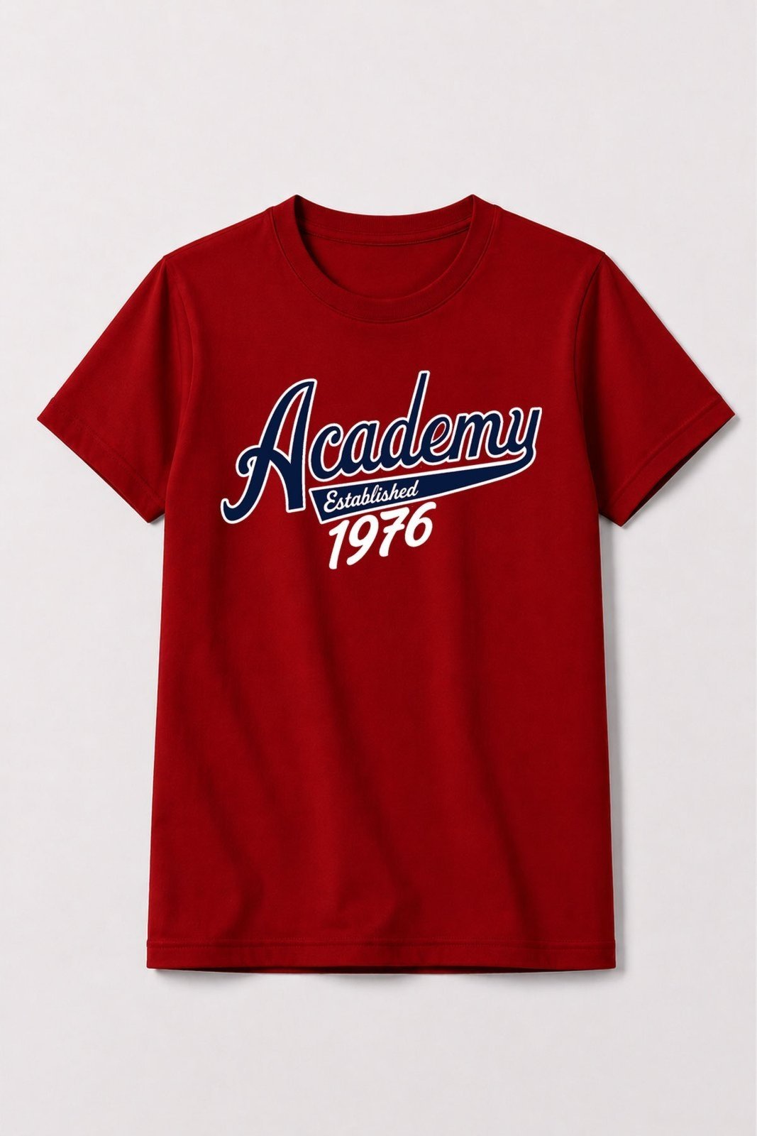 Infantil - Camiseta Masculina Algodão Academy 1976 Vermelho - Babei no Look