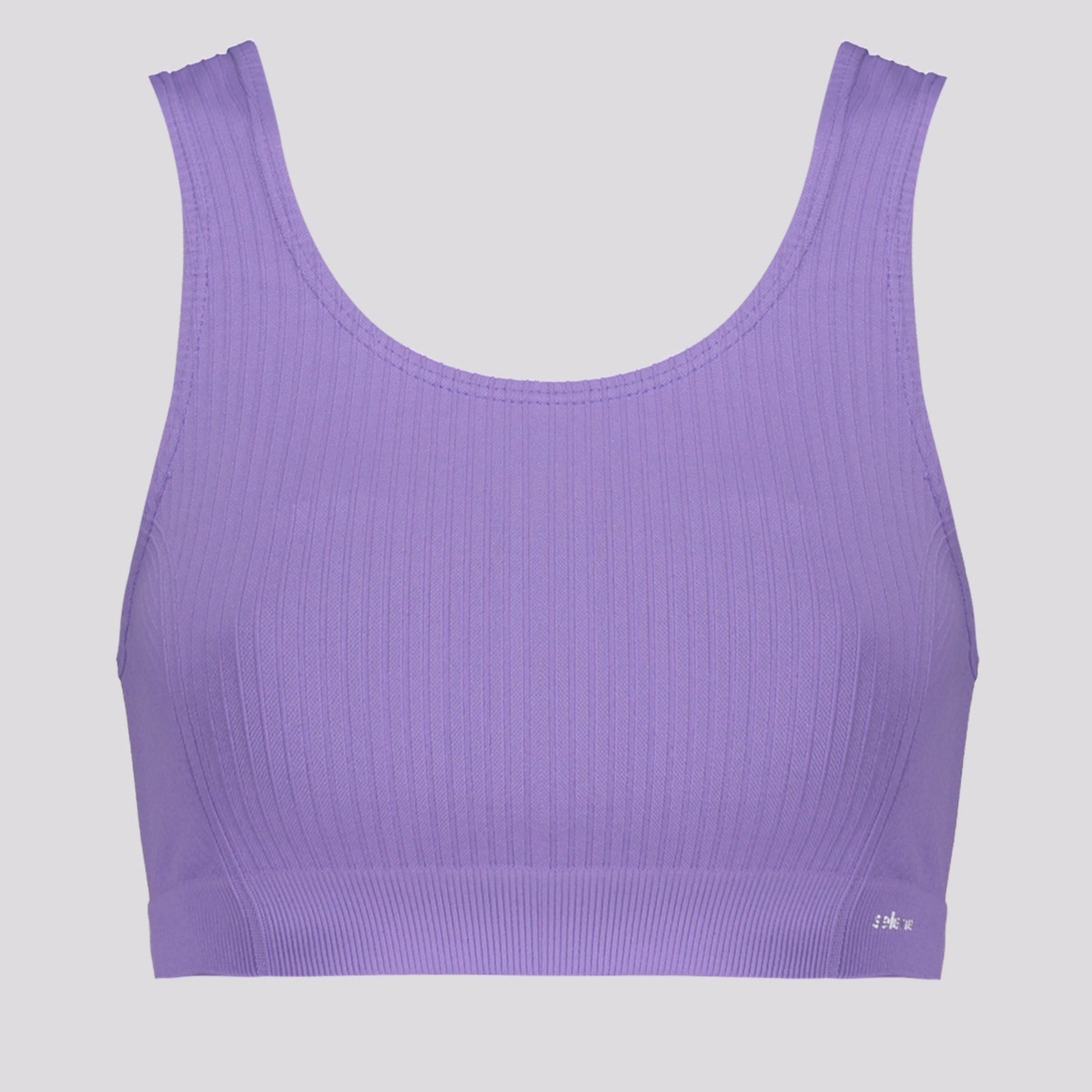 Top Canelado Selene Sem Costura Feminino Lilás