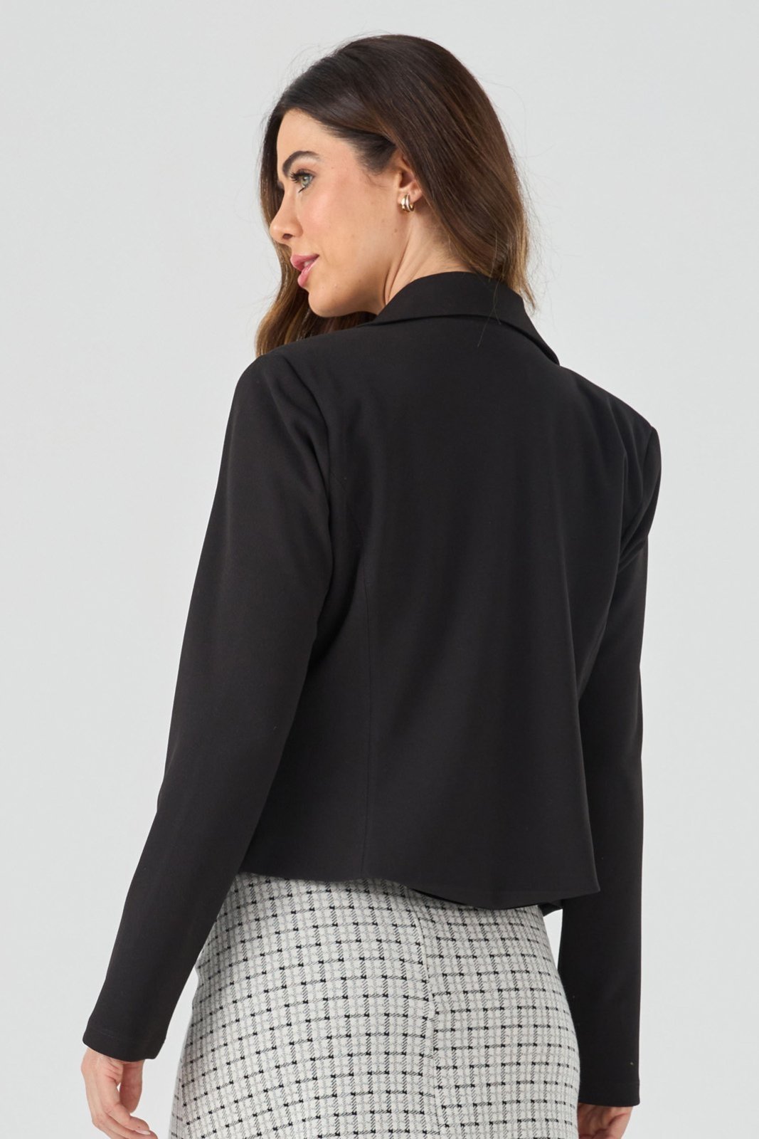 Vista 2 Blazer PKS Malha Crepe Alfaiataria preto PKS preto